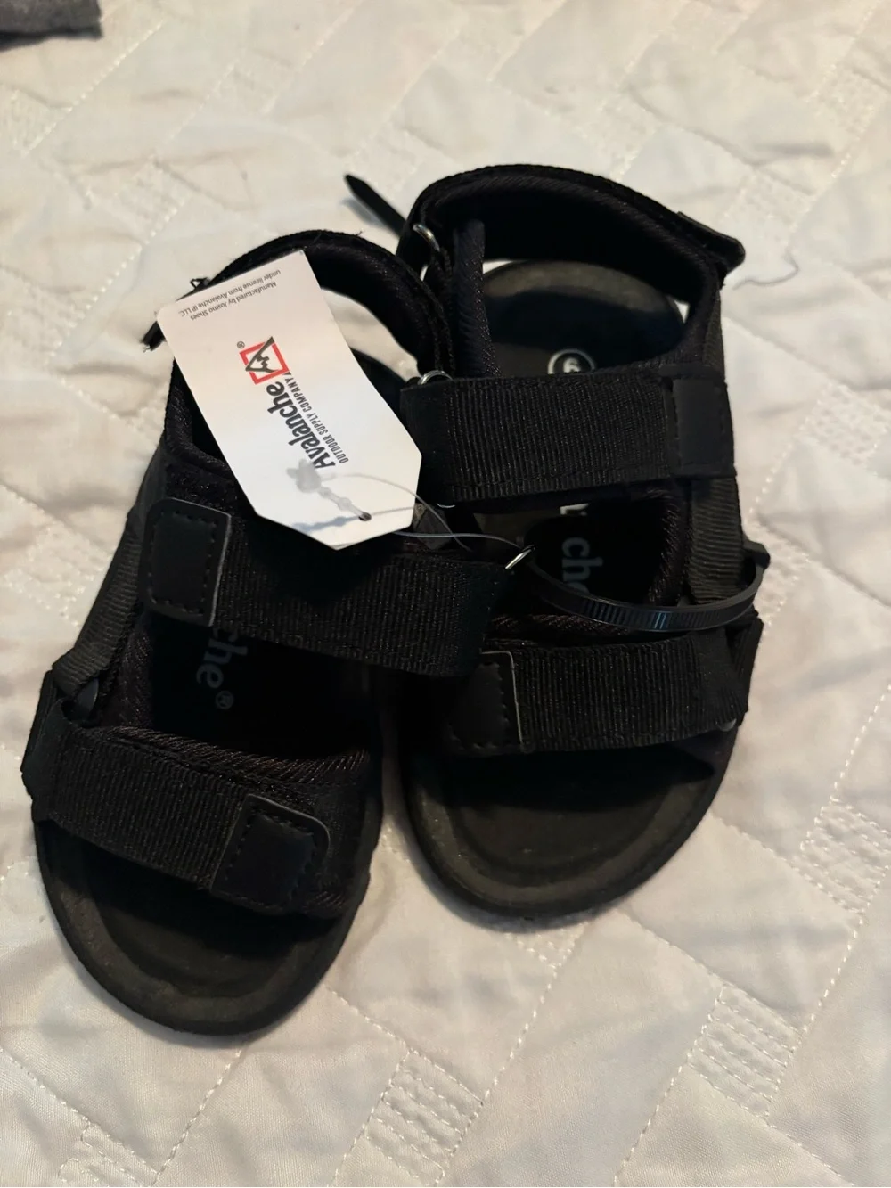 Avalanche Black Toddler Adjustable Outdoor Sandals